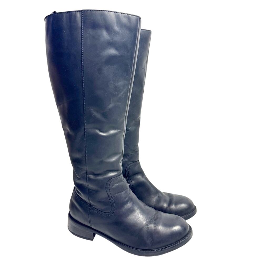 Clarks Swansea Glen Tall Black Faux Leather Sherpa Lined Riding Boots Size 8